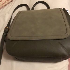 Olive green backpack pocket book